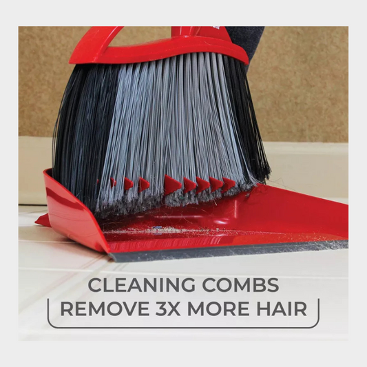 O-Cedar PowerCorner Pet Pro Broom with Step-On Dustpan