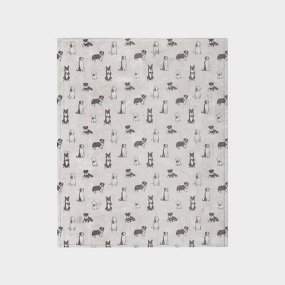 Novelty Recycled Printed Dogs Plush Throw Blanket